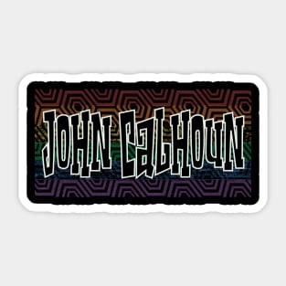 LGBTQ PRIDE EQUAL USA JOHN CALHOUN Sticker